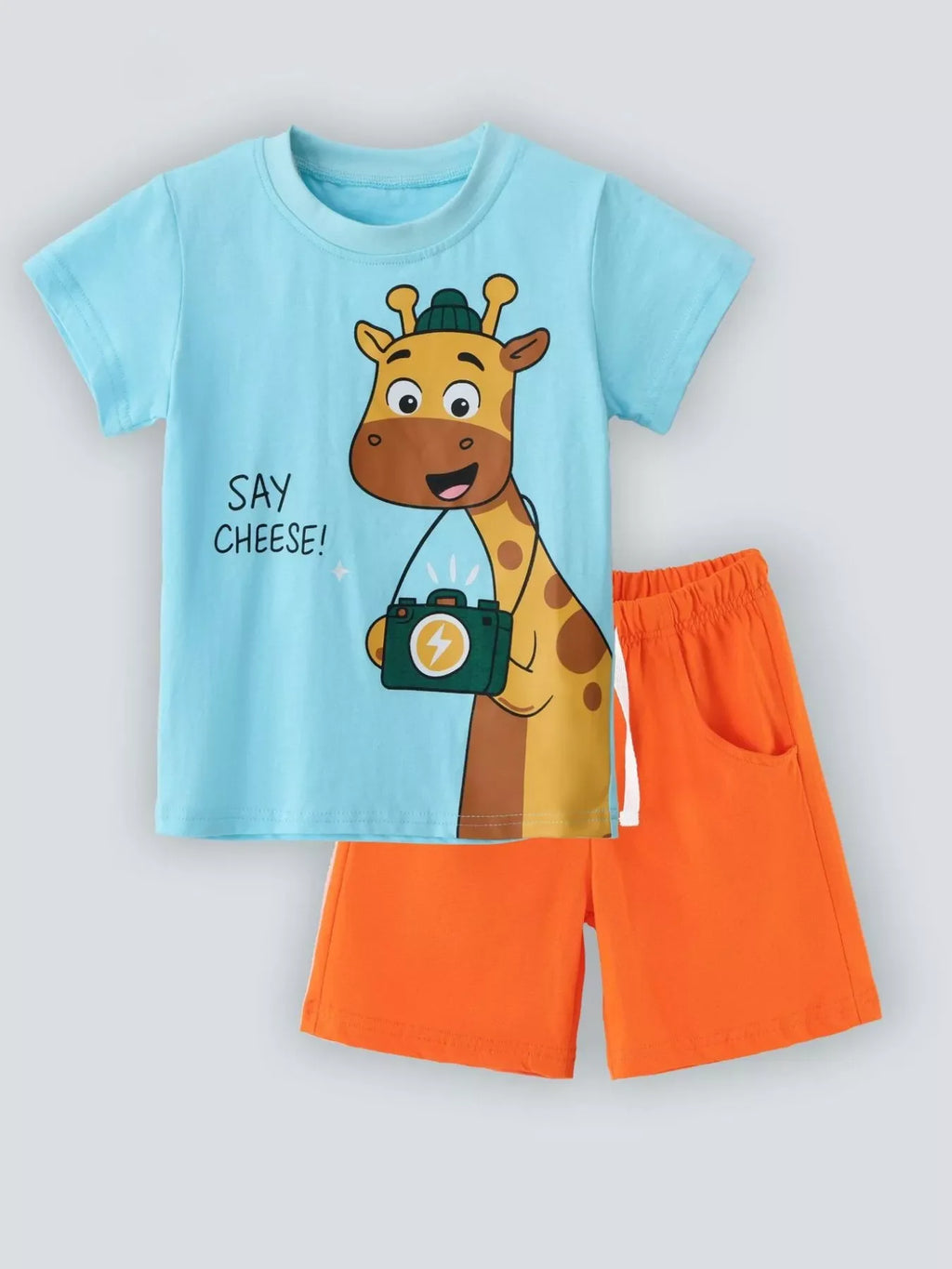Children's Giraffe T-shirt and Shorts Set