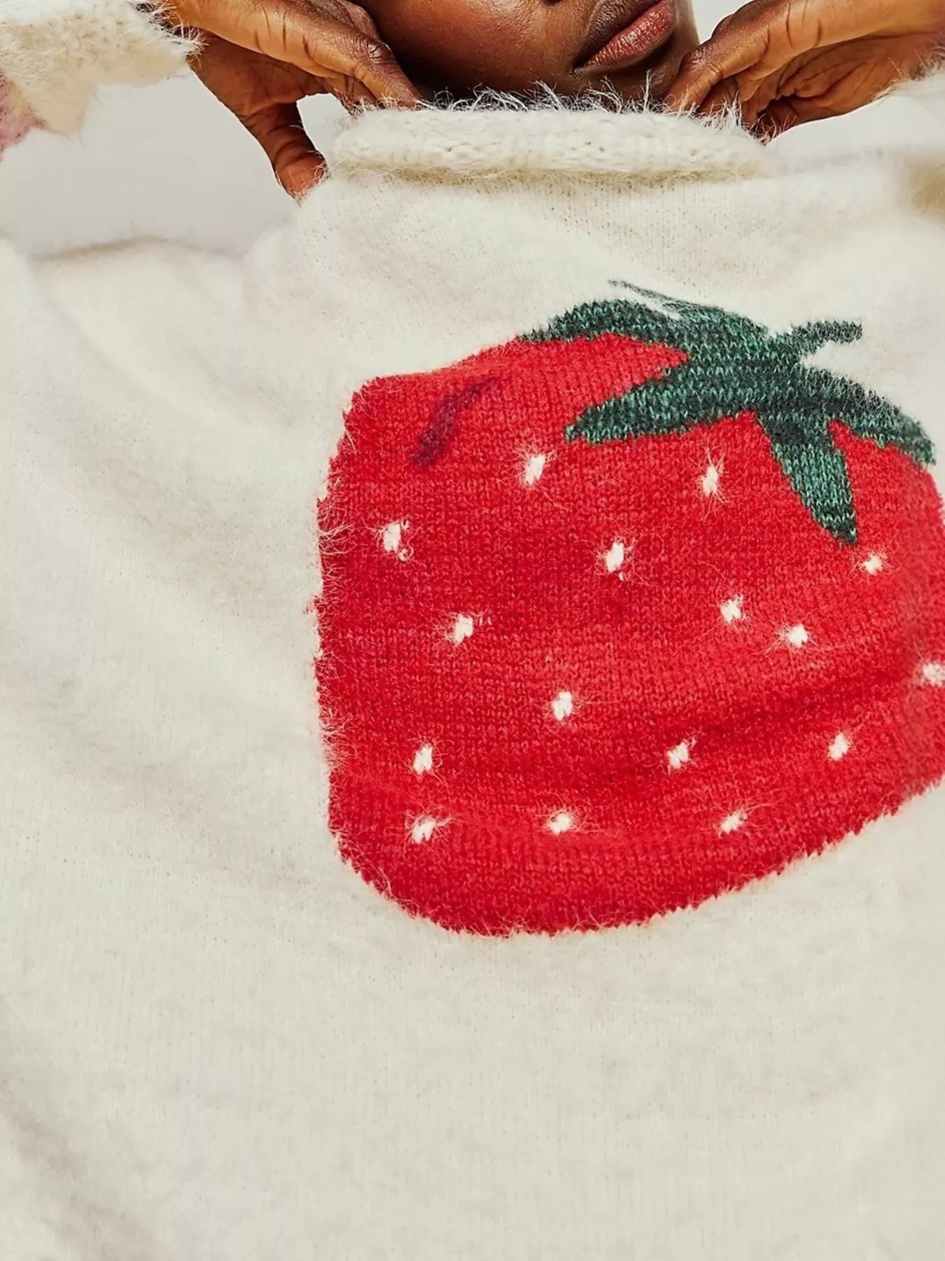 Fruit Round Neck Long Sleeve Sweater