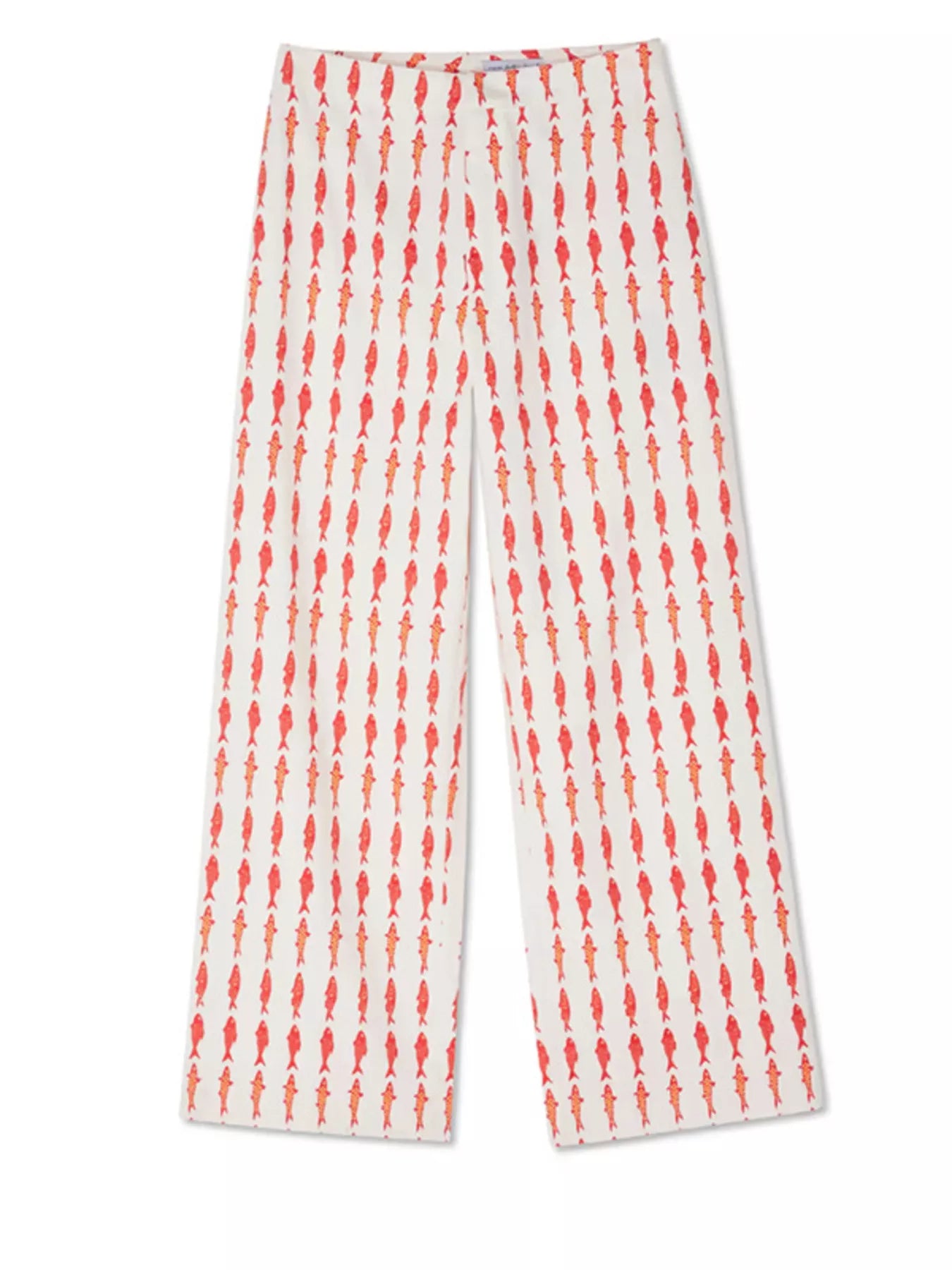 Fish Print Sleeveless Top and Pants Set