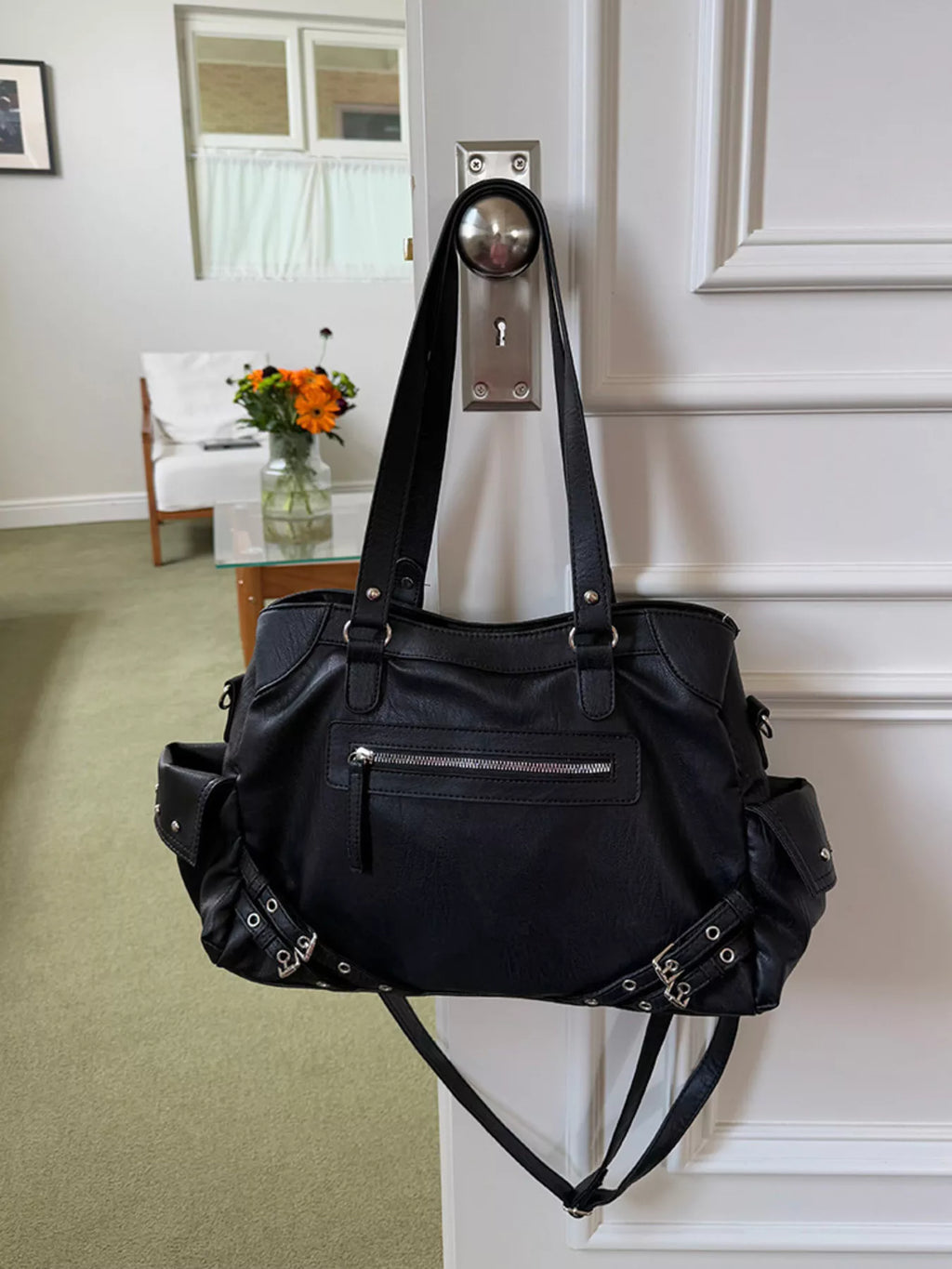 Rivet Decor Crossbody Bag