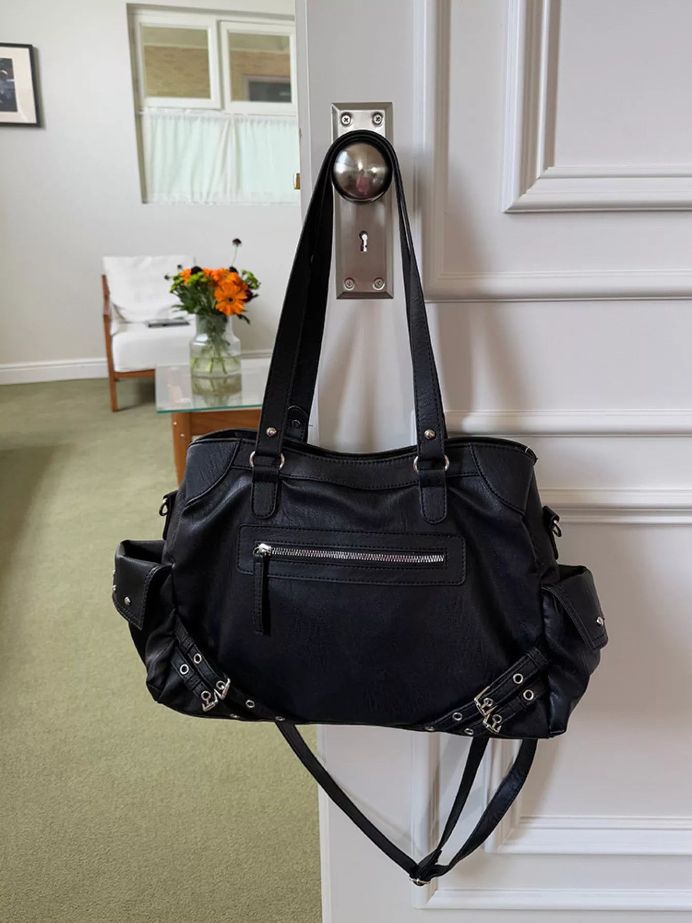 Rivet Decor Crossbody Bag