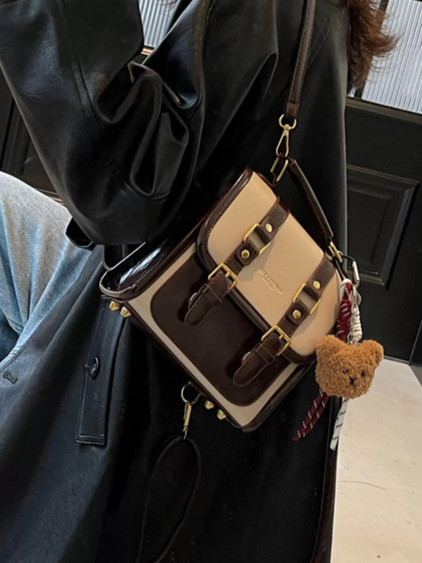 Buckle Flap Backpack Bag