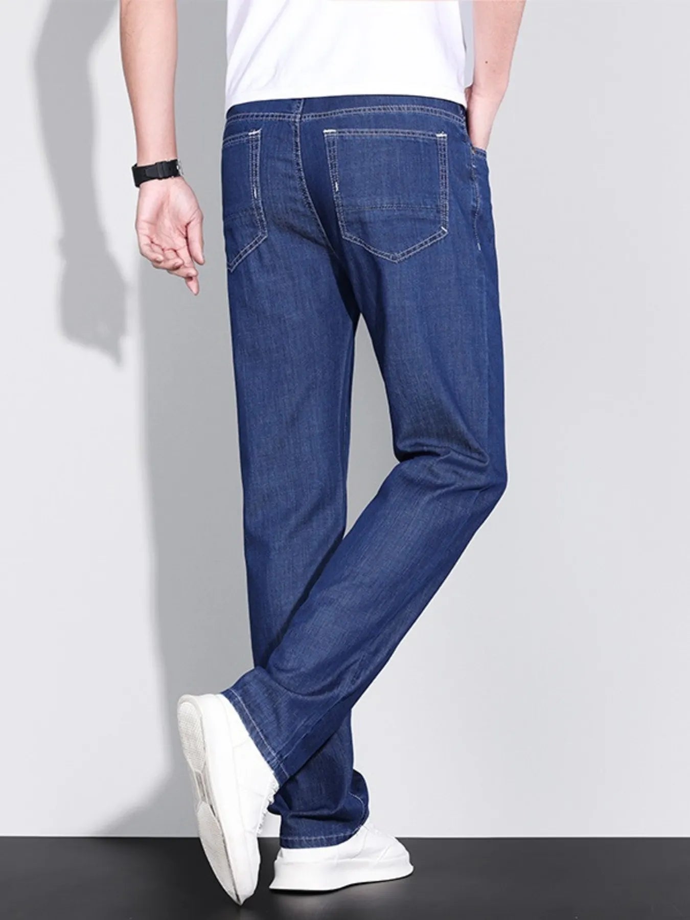 Men's Washed Straight Fit Jeans