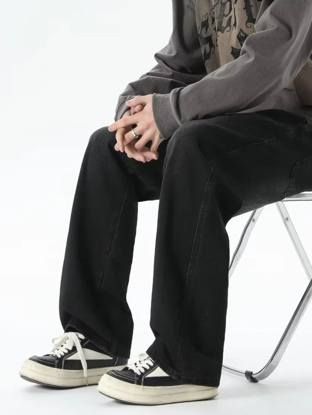 Men's Full Size Gradient Wash Loose Fit Jeans Plus Size