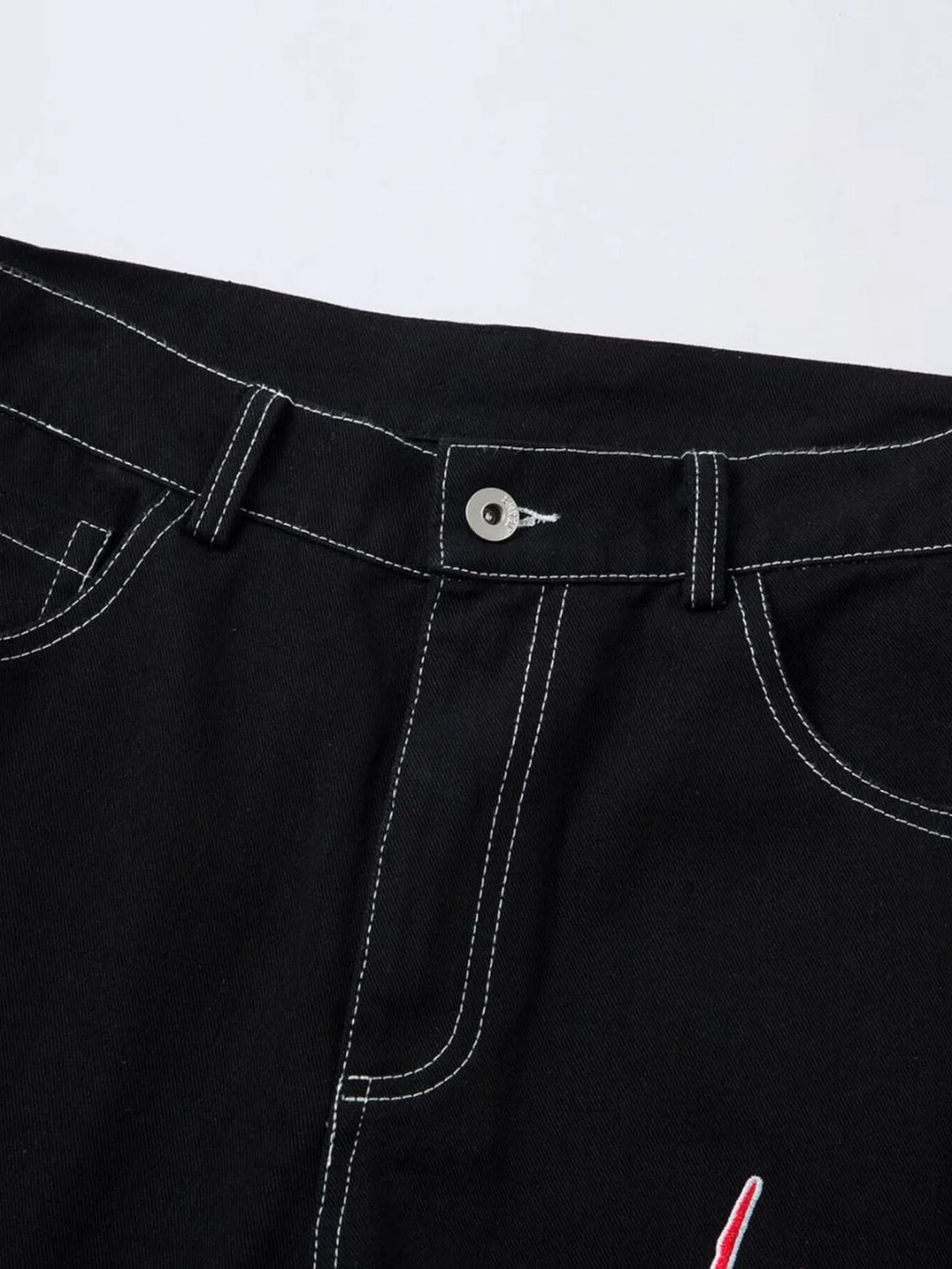 Men's Lightning Pattern Wide leg Jeans
