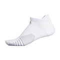 adidas Unisex Running Tabbed Single No Show White/Light Onix Grey Small
