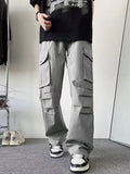 Men's Plus Size Loose Fit Multi-Pocket Cargo Pants