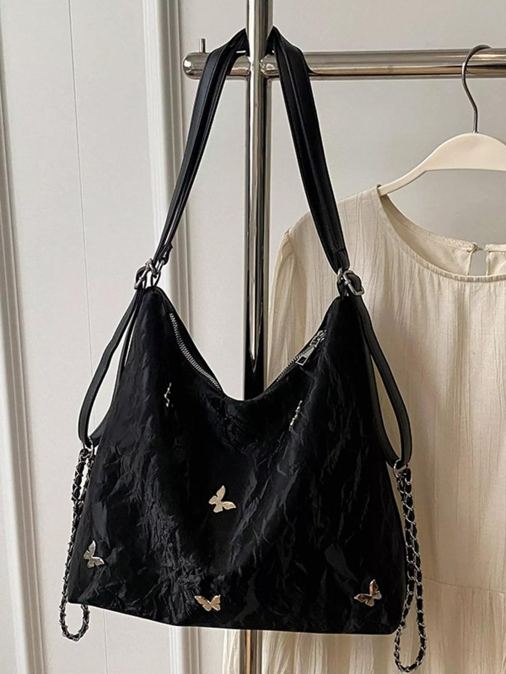 Butterfly Decor Cloud Charm Shoulder Bag