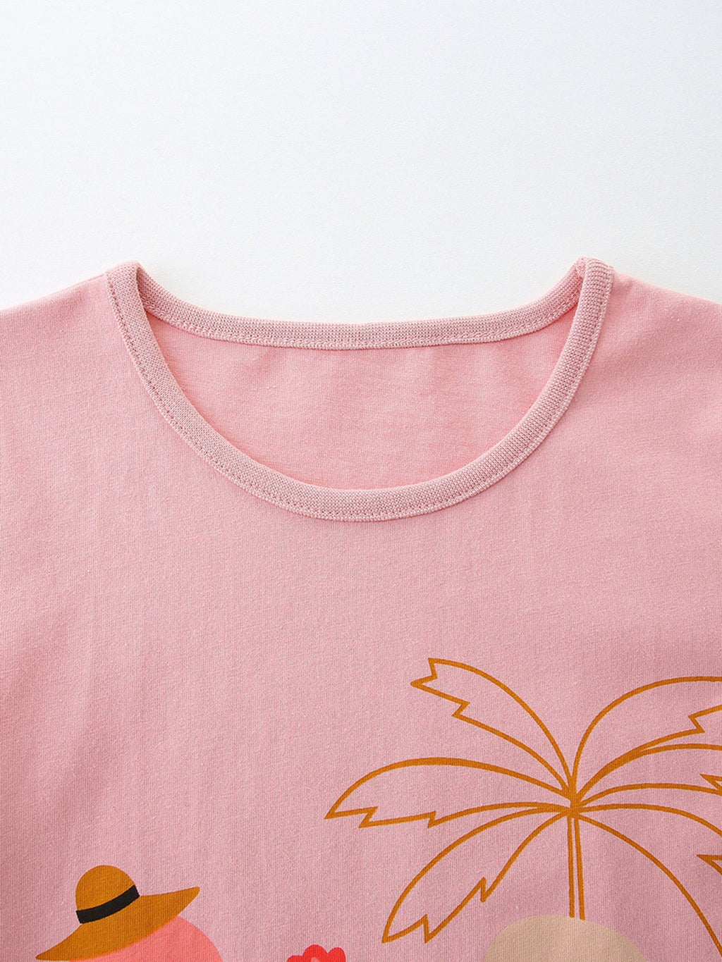 Children's Flamingo Print Tee and Shorts Set