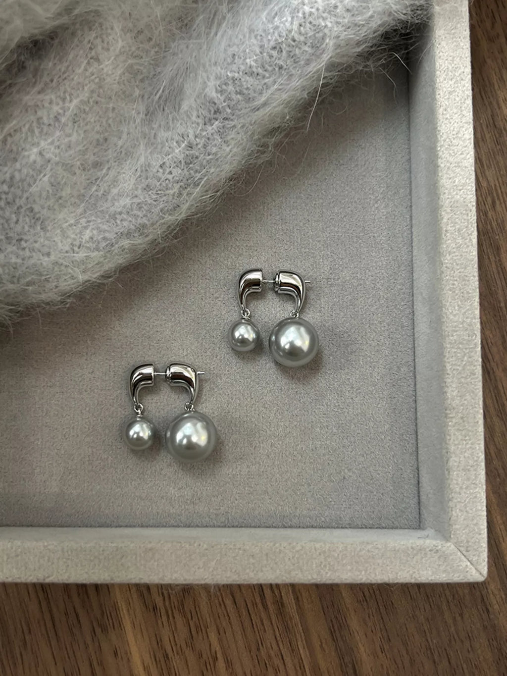 Pearl Alloy Drop Earrings