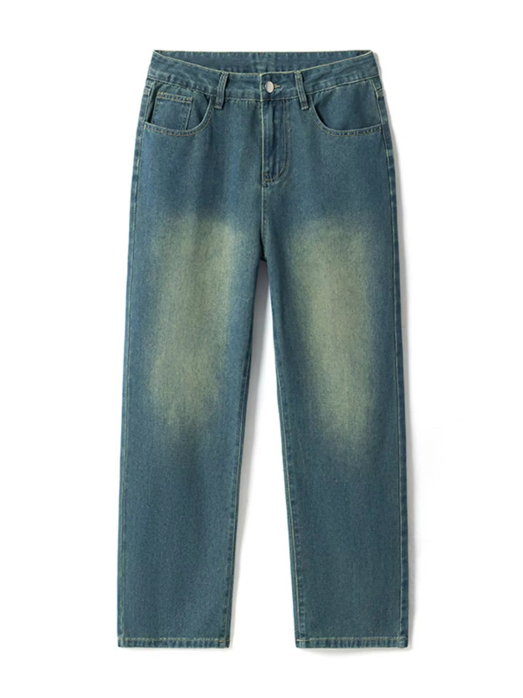 Men's Vintage Wash Wide Leg Jeans