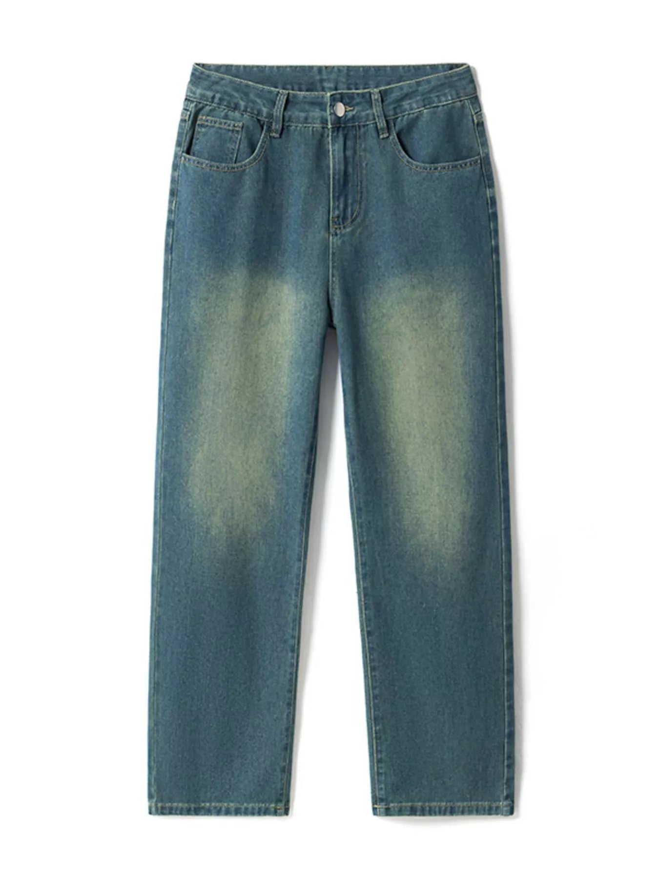 Men's Vintage Wash Wide Leg Jeans
