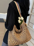 Woven Straw Shoulder Bag