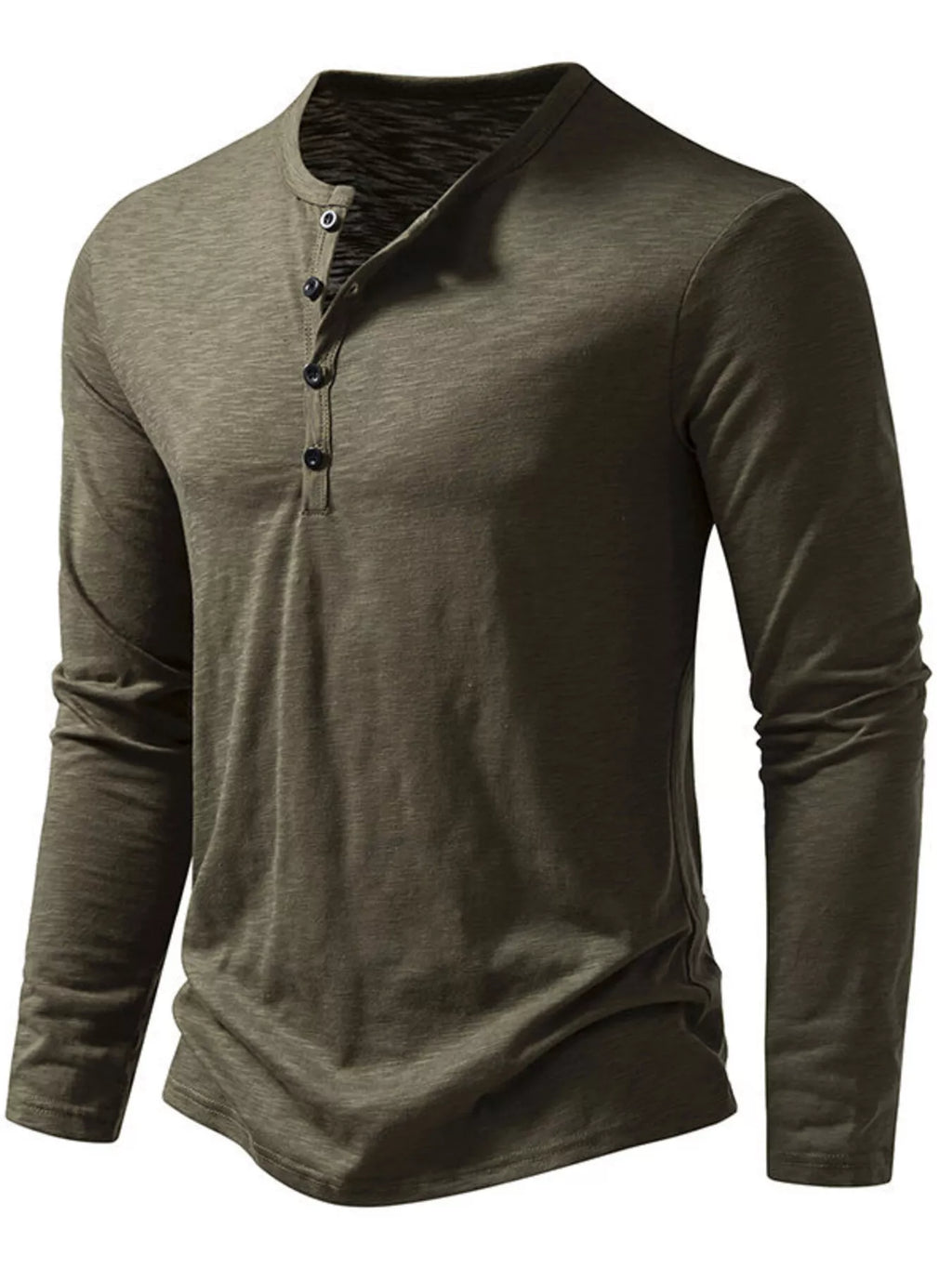 Men's Long Sleeve Henley T-Shirt