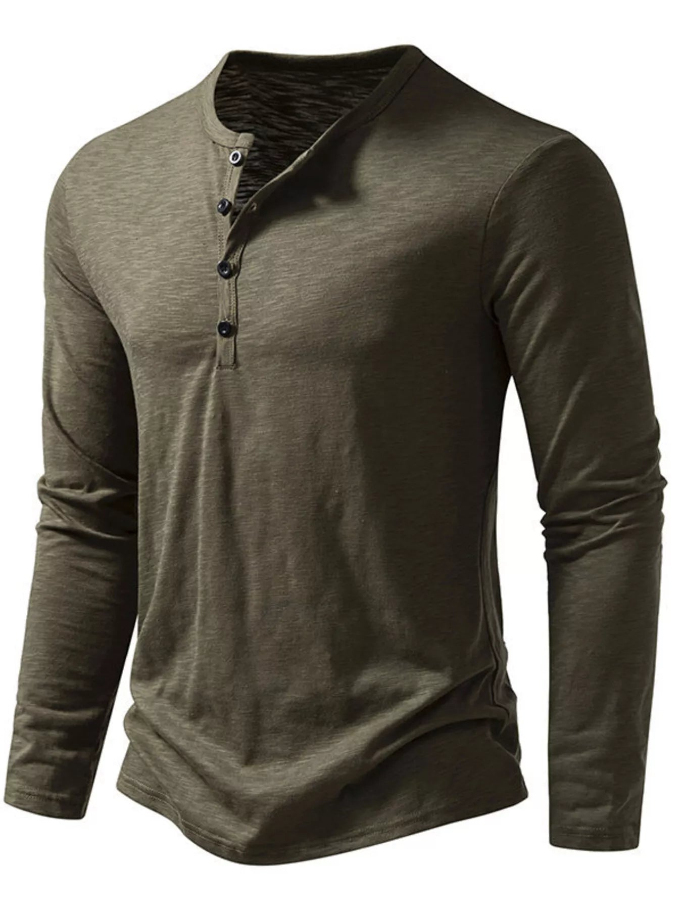 Men's Long Sleeve Henley T-Shirt