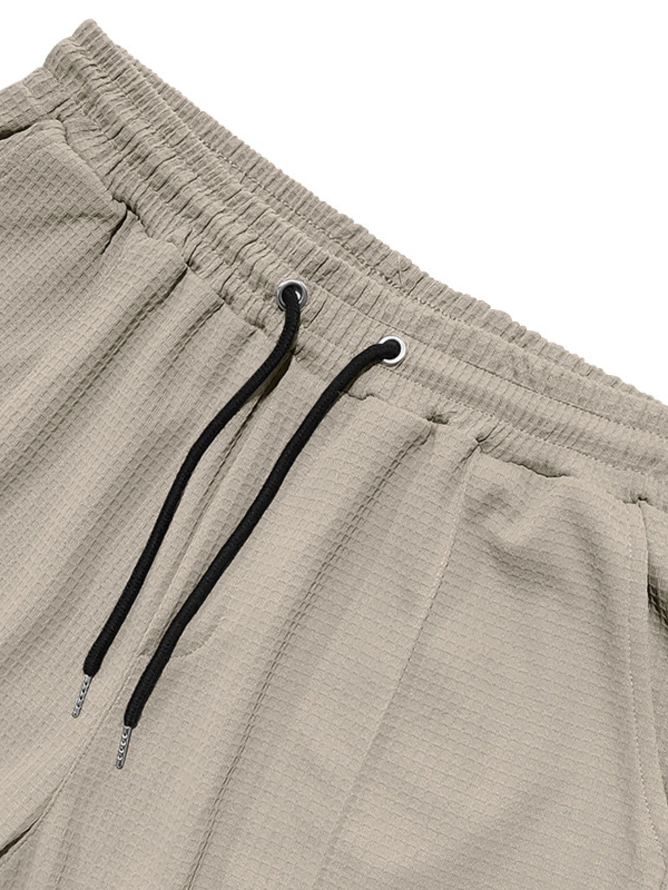Men's Full Size Textured Drawstring Casual Pants Plus Size