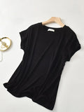 Plus Size Round Neck Short Sleeve T-Shirt