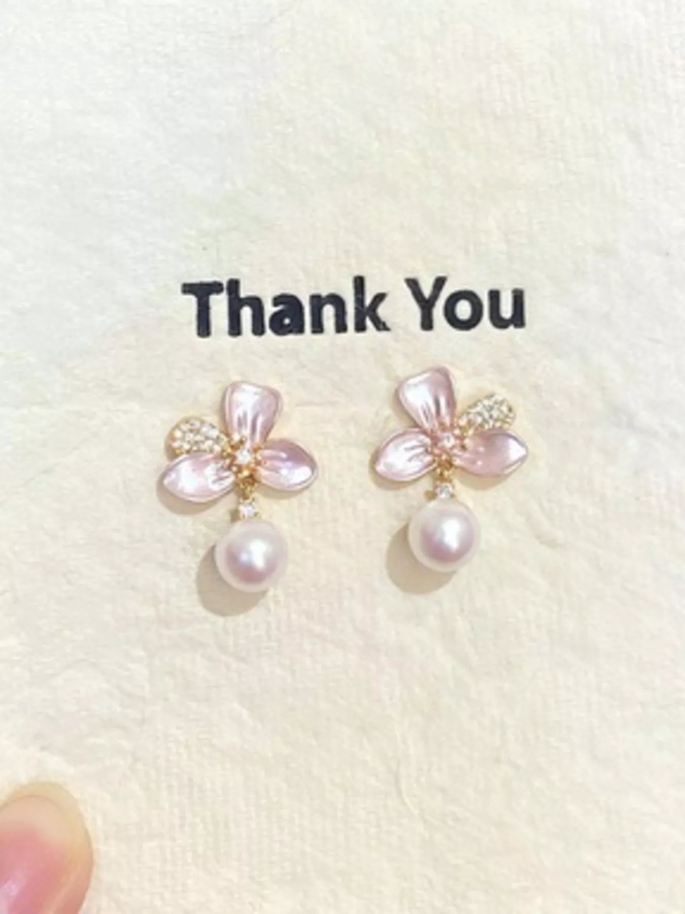 Pearl Flower Drop Earrings