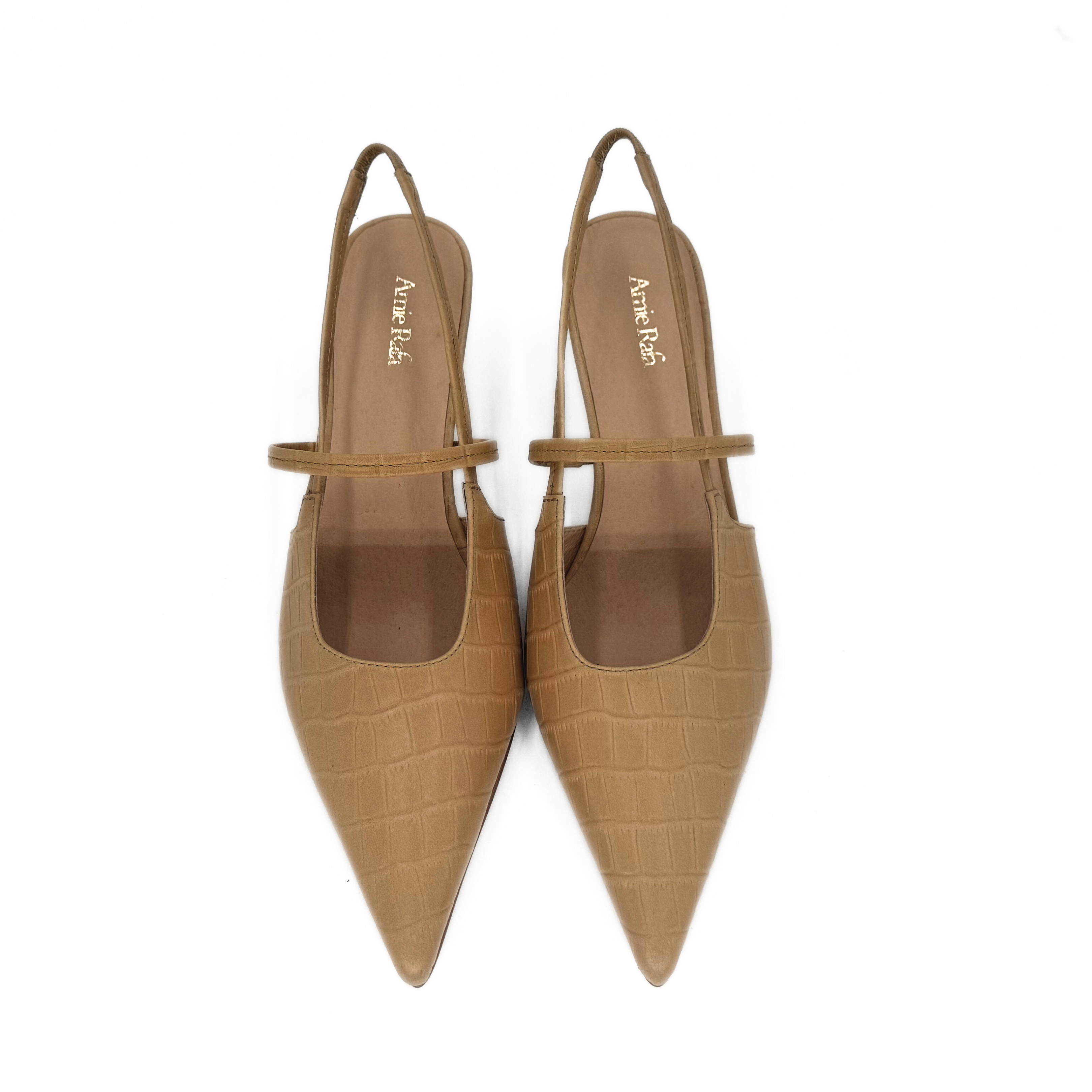 Connie Embossed Crocodile Heels