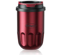 Travel Coffee Mug 14 oz Ceramic Lined Tumbler, Double Wall Stainless Steel Coffee Cup with Lid, Vacuum Spill Proof Mini Water Bottle, Insulated Thermal Mug for Home Office, Red
