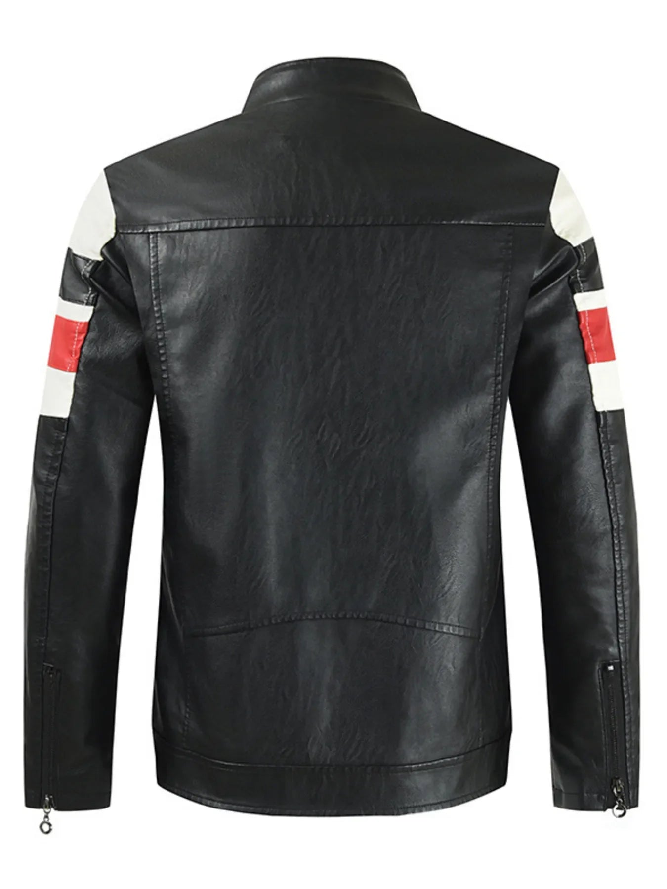 Men's Plus Size Contrast Zip Up Long Sleeve Jacket
