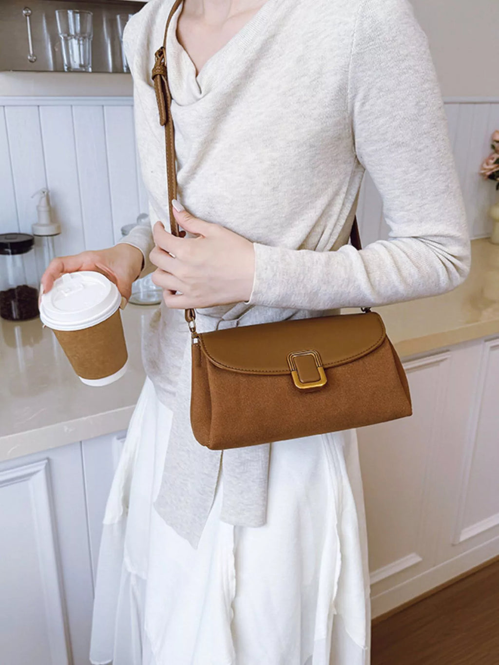 Buckle Flap Crossbody Bag