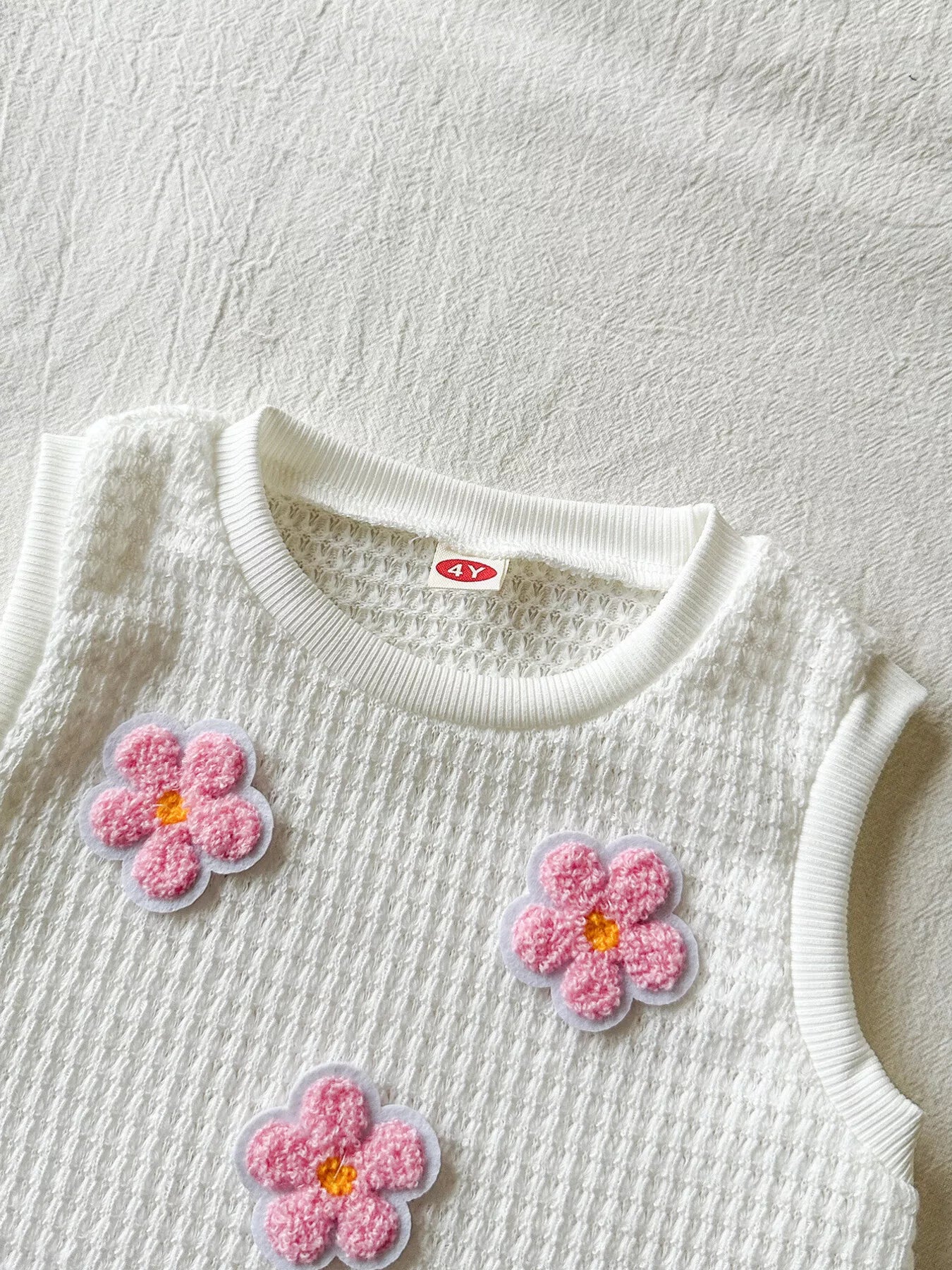 Children's Flower Sleeveless Top and Skirt Set