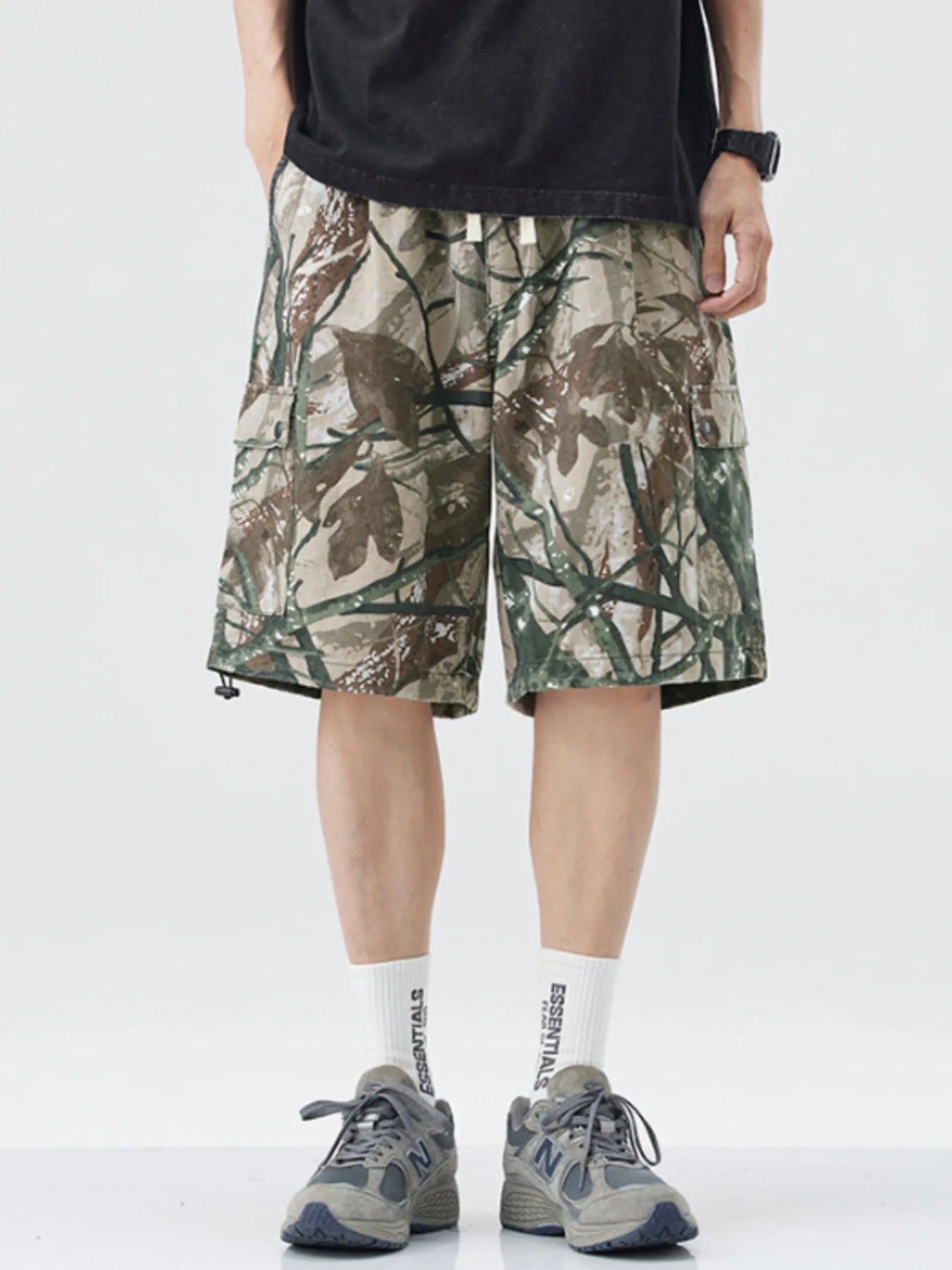 Men's Plus Size Camouflage Cargo Shorts