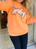 Spooky Round Neck Long Sleeve Sweatshirt