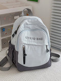 Color Block Lightweight Casual Backpack Bag