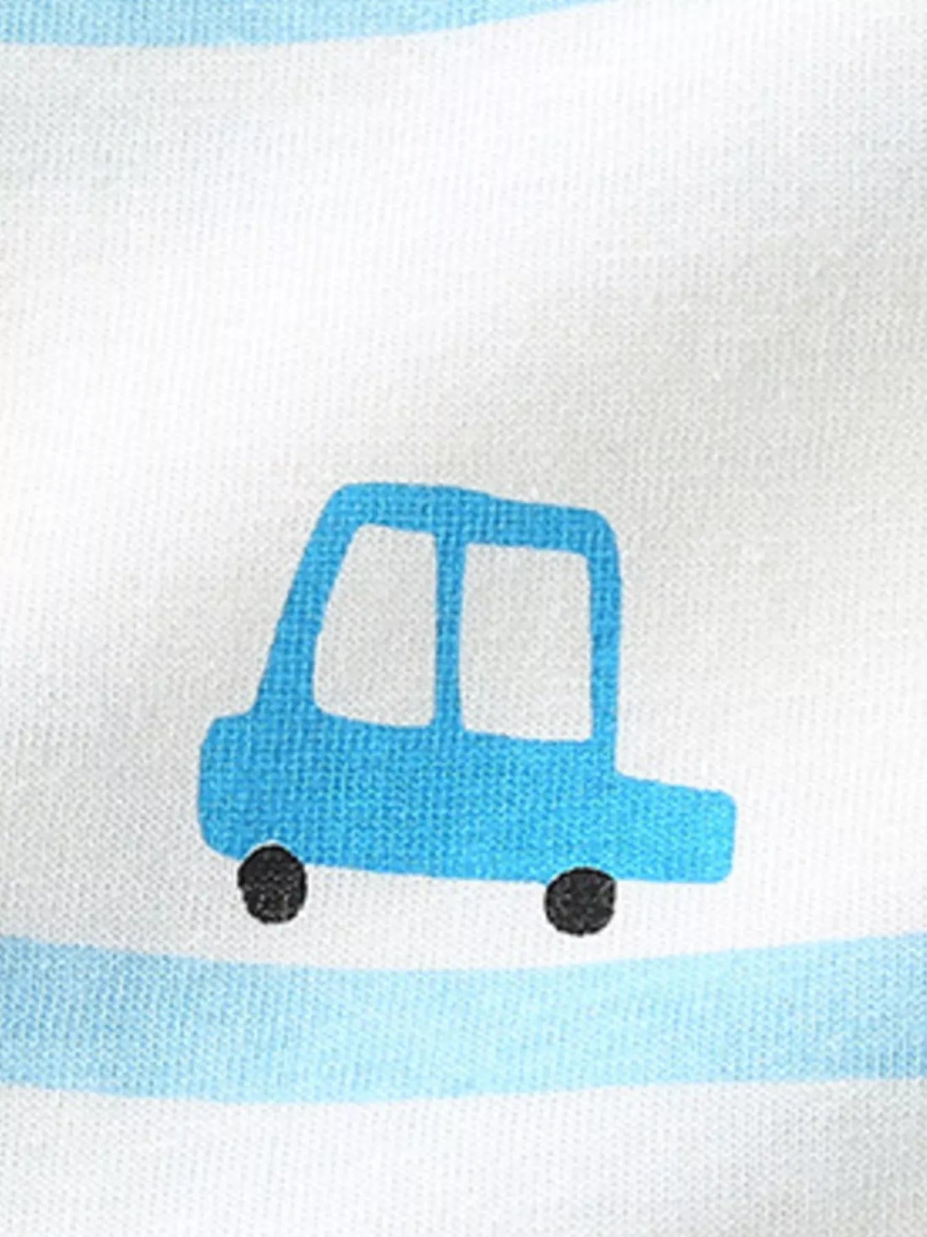 Children's Cartoon Vehicle Print Sleeveless Top & Shorts Set
