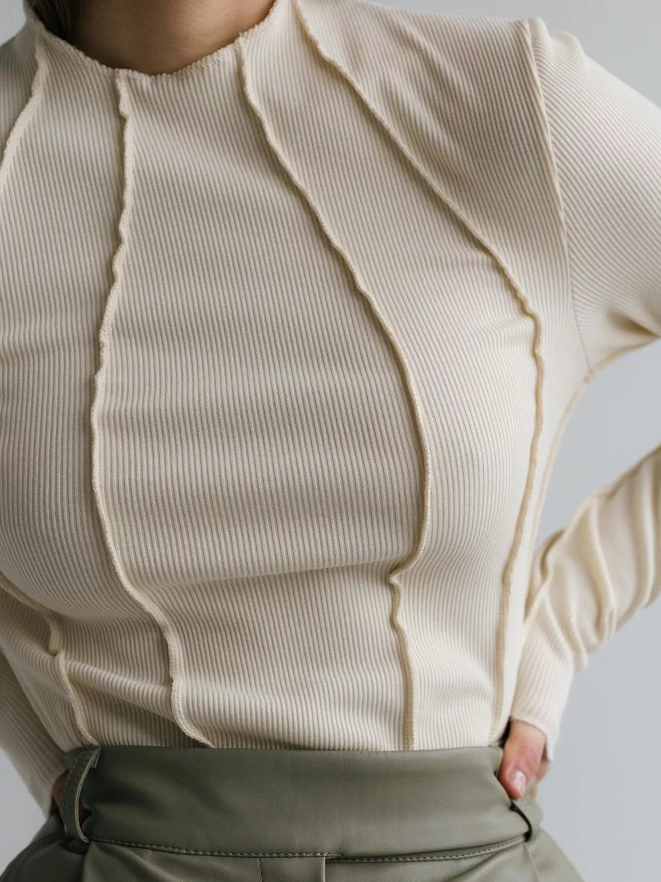 Seam Detail Long Sleeve T-Shirt