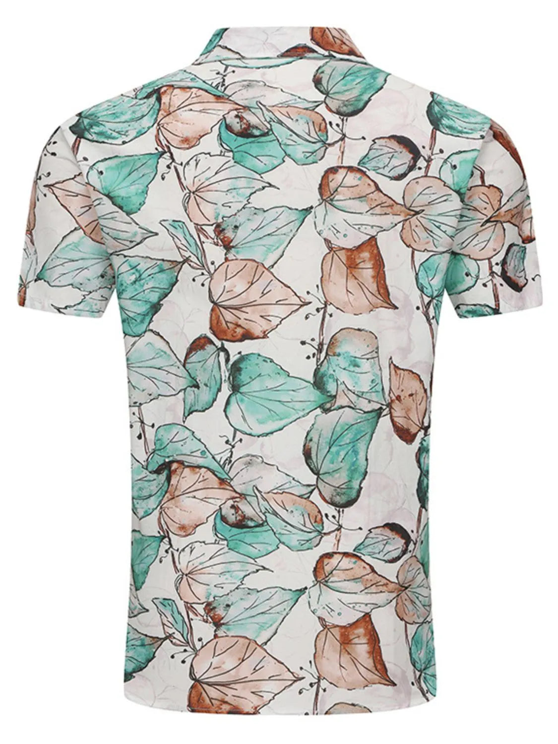 Men's Plus Size Printed Button Up Long Sleeve Shirt