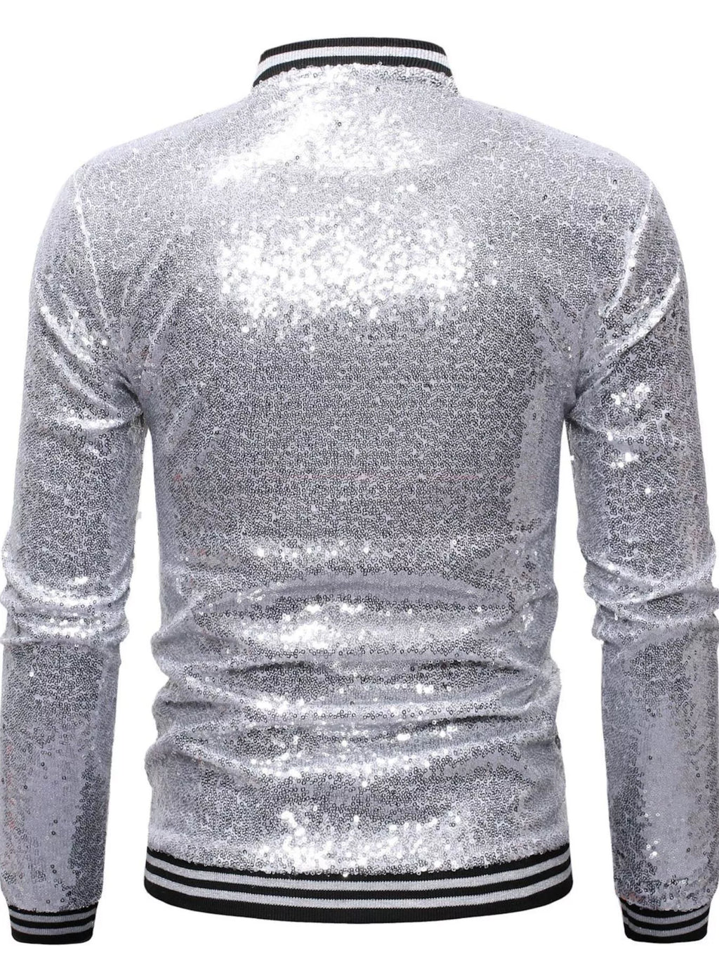 Men's Sequin Zip Up Jacket