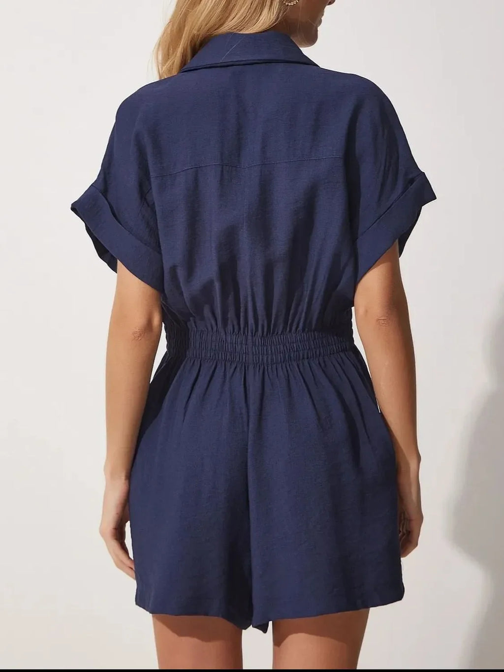 Johnny Collar Short Sleeve Romper