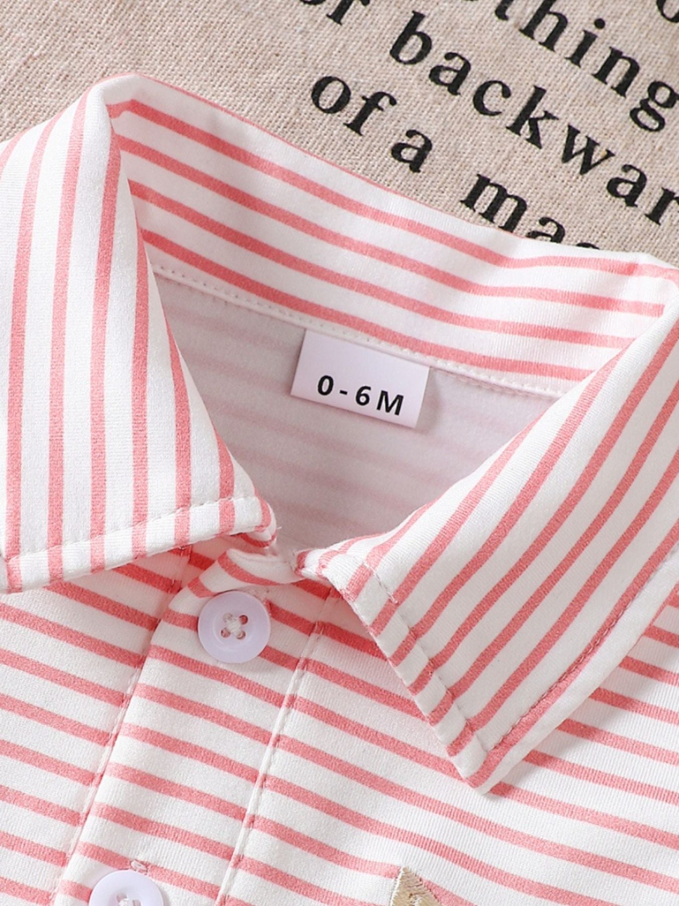 Children's Striped Embroidered Duck Polo