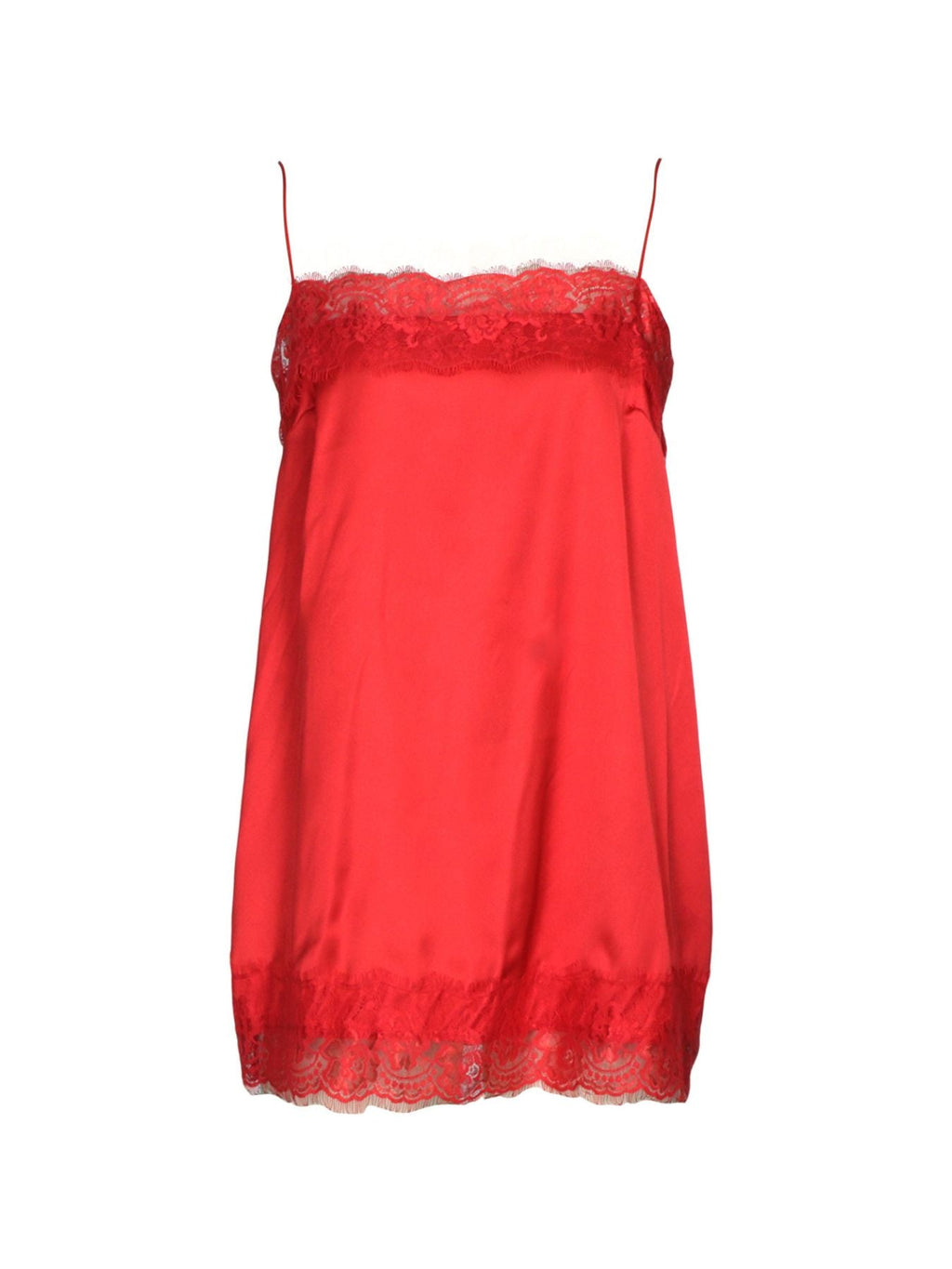 Lace Trimmed Satin Cami