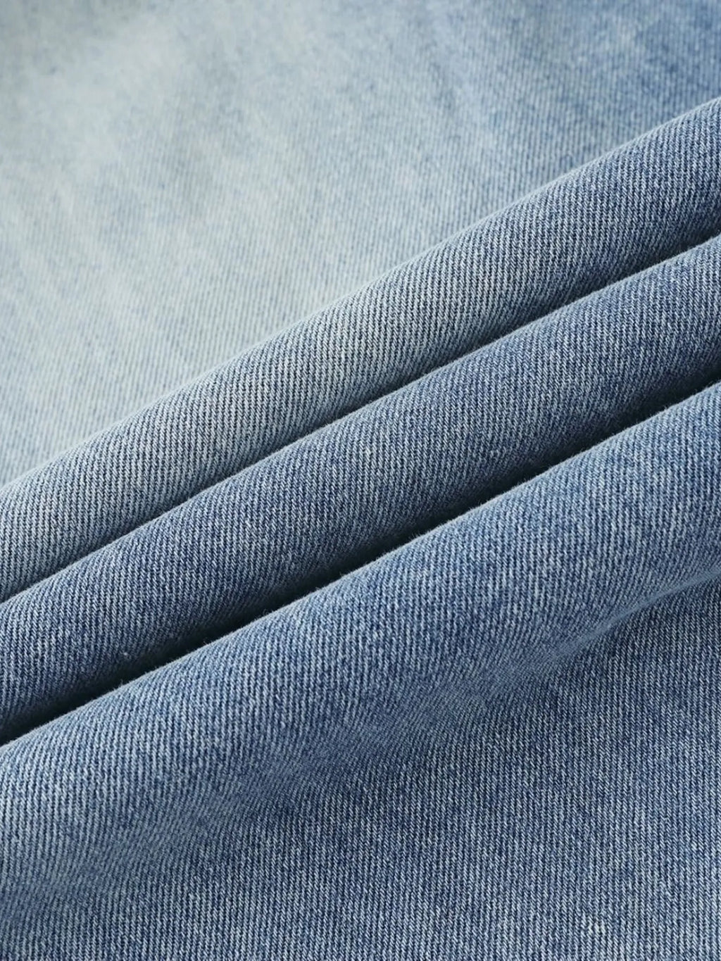 Men's Wide-Leg Vintage Wash Denim Jeans