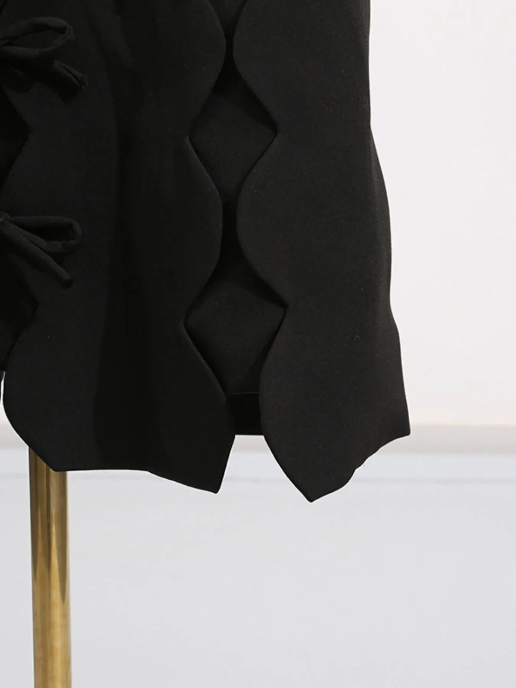 Long Sleeve Bow Front Midi Dress