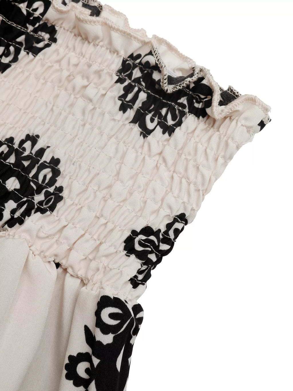 Smocked Waist Printed Shorts