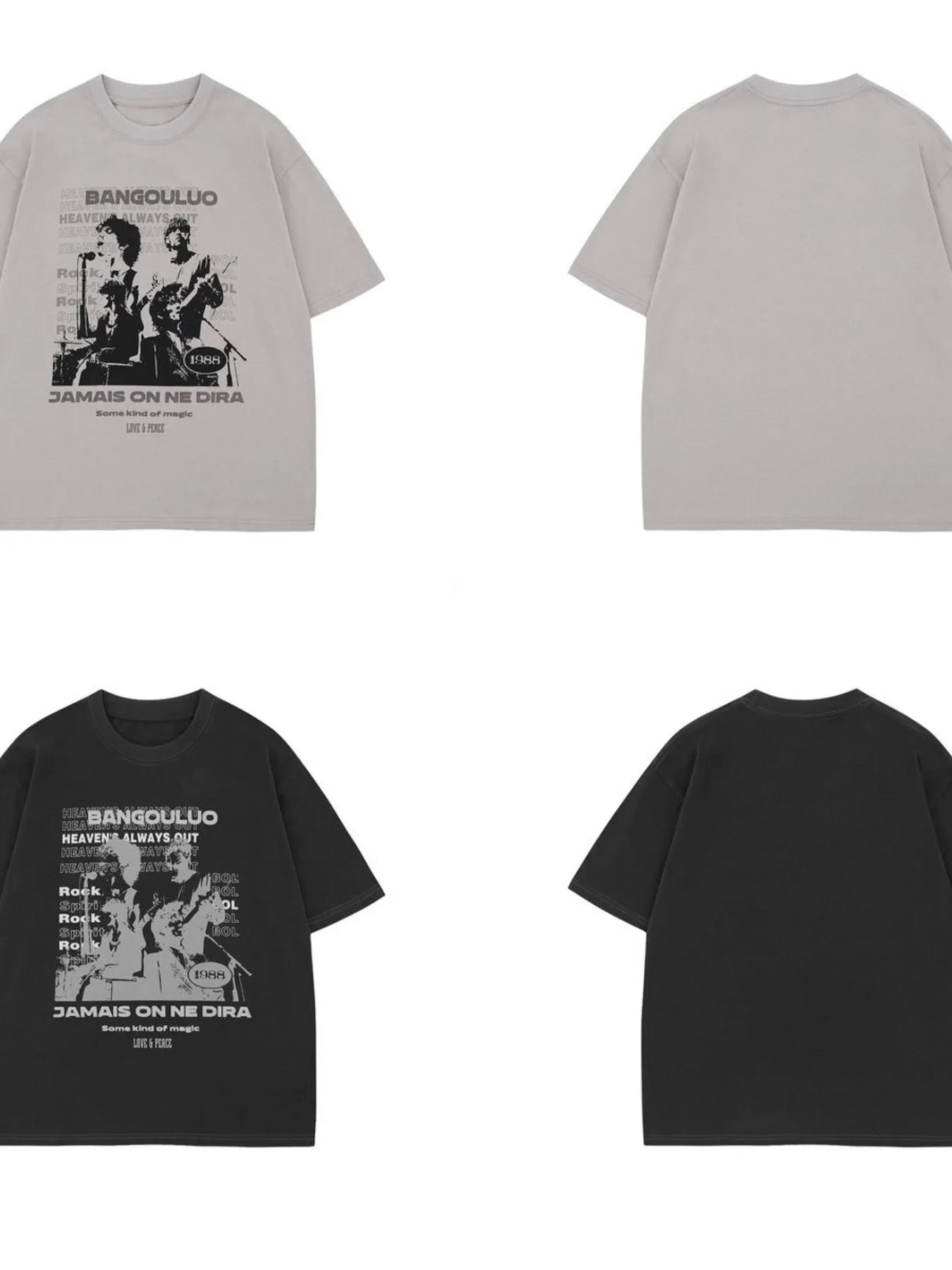Men's Graphic Round Neck Oversized T-Shirt