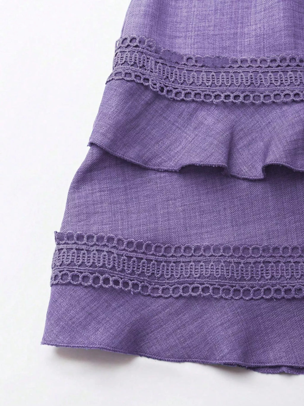 Lace Detail V-Neck Mini Dress