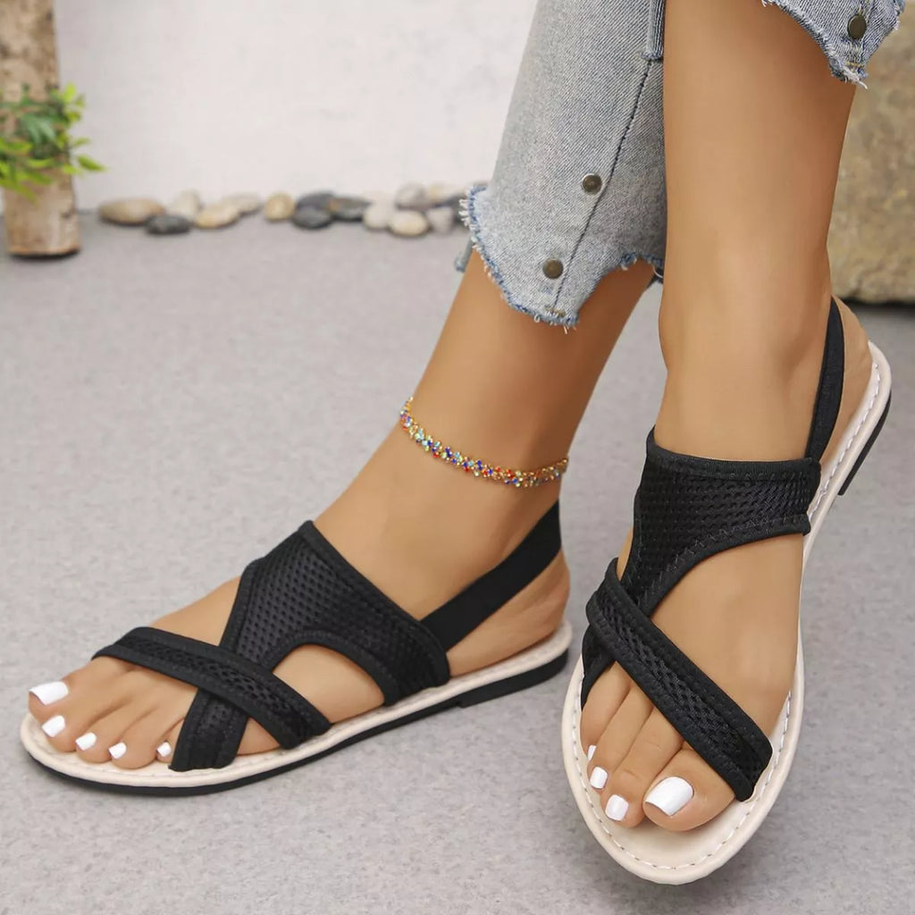 Crisscross Mesh Sandals