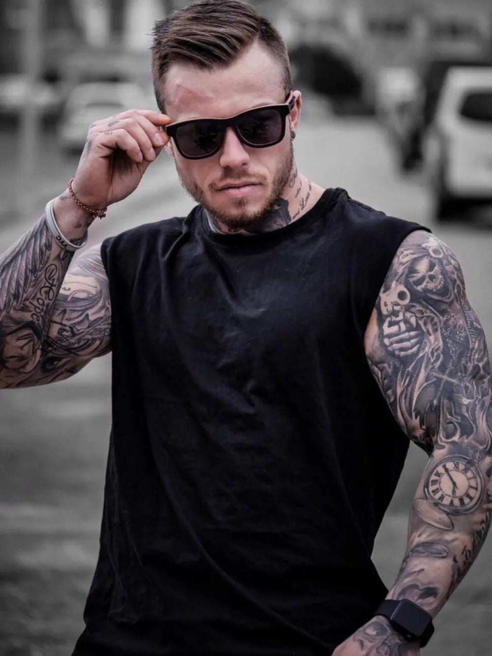 Men's Plus Size Round Neck Tank