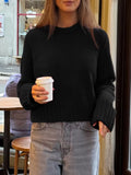 Ribbed Round Neck Sweater