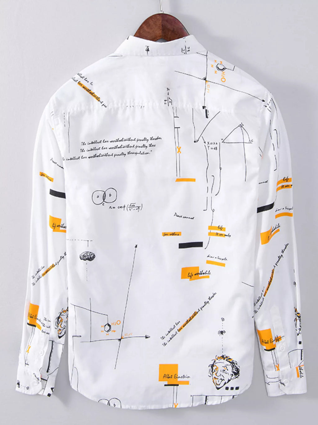 Men's Plus Size Casual Printed Long Sleeve Shirt