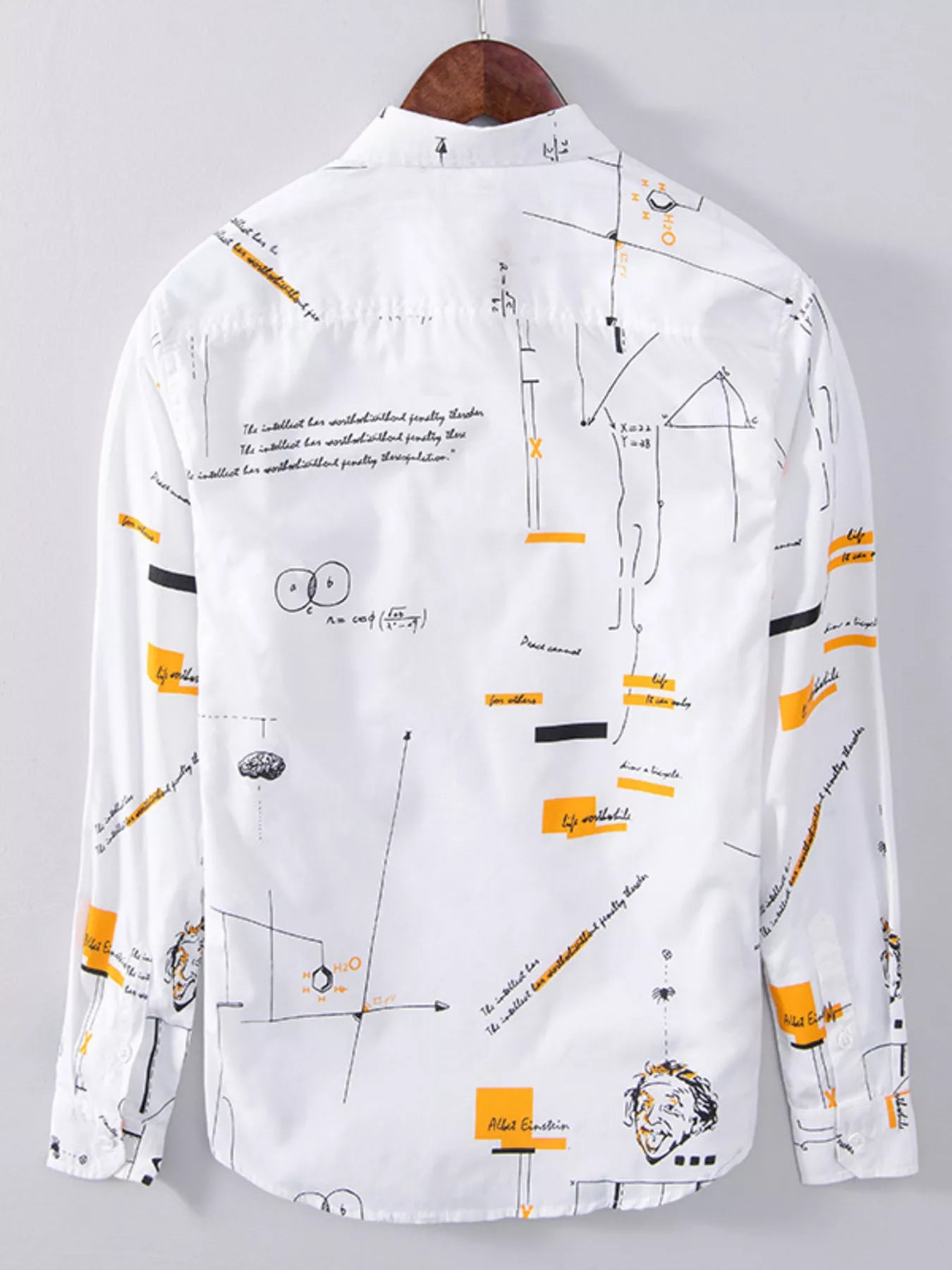 Men's Plus Size Casual Printed Long Sleeve Shirt