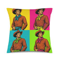 Baha Ranch The Last Roundup Bronc Rider Collage Throw Pillow Cover Made in America