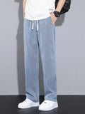 Men's Plus Size Casual Wide Leg Drawstring Pants