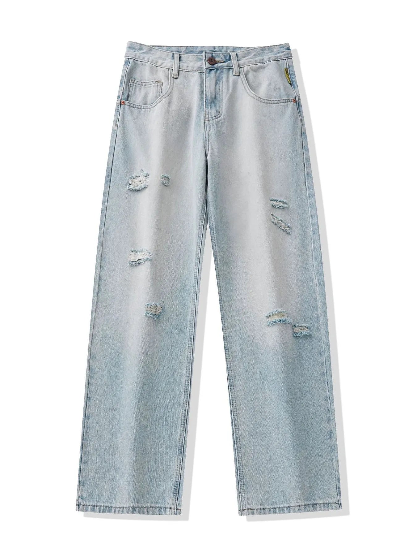 Men's Full Size Distressed Wide Leg Jeans Plus Size
